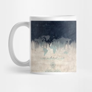 world map forest Mug